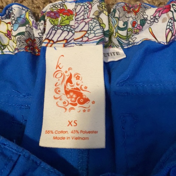 Royal Blue Koi Scrub Pants - Picture 3 of 5